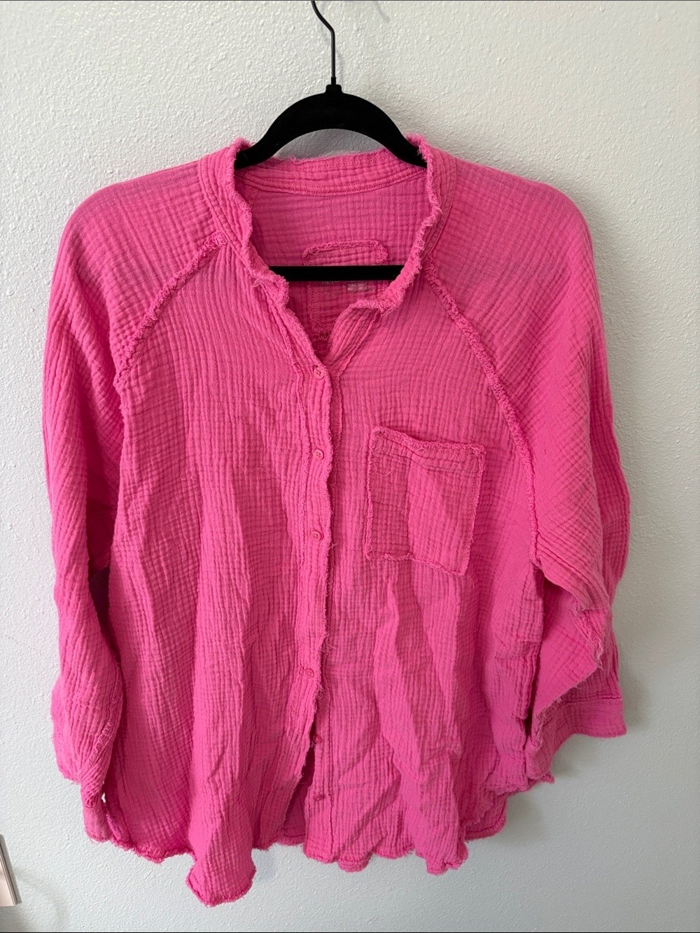 AERIE gauzy pool to party cover-up shirt size medium.